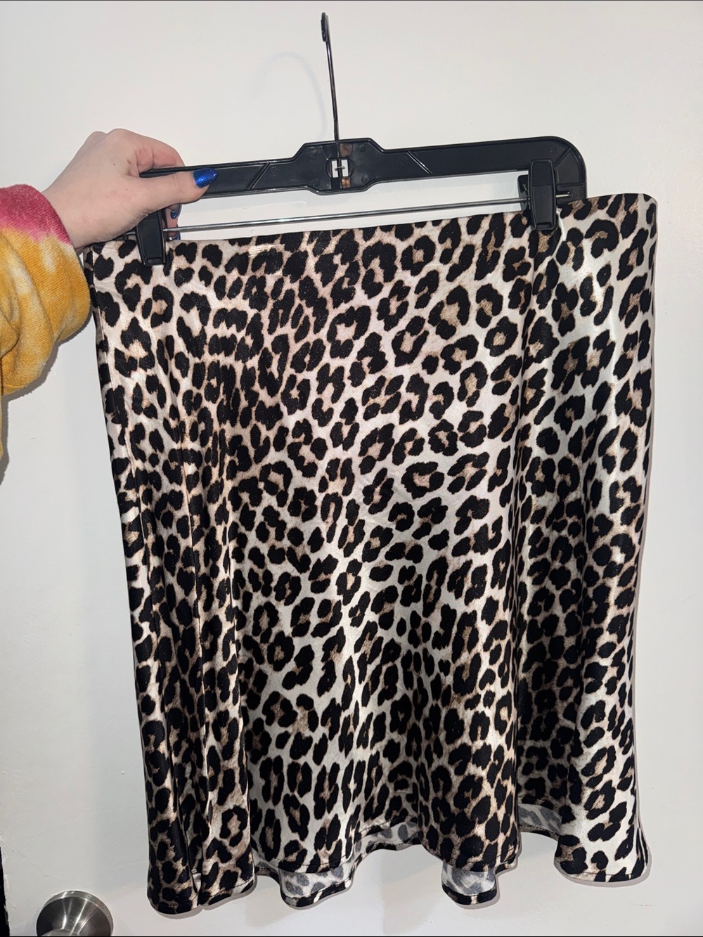 Leopard Print Satin Skirt - Brown & Black h&M